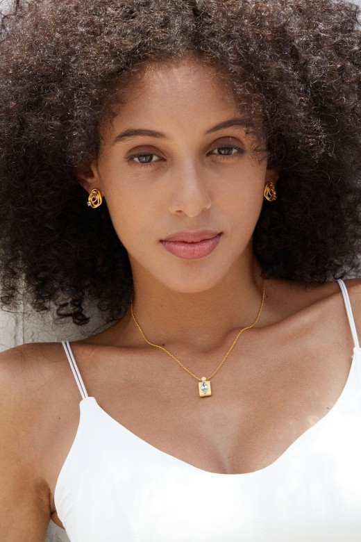 Collar de topacio en plata de ley 925