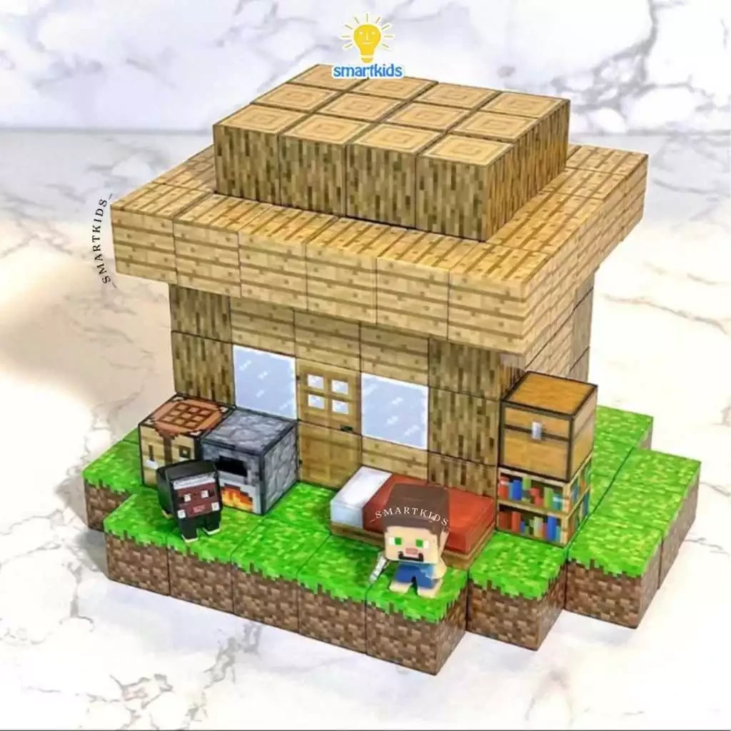 Cubos magnéticos 4D de Minecraft Premium, bloques de rompecabezas magnéticos 3D de My World para hacer tú mismo.
