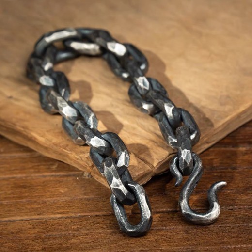 Pulsera gruesa con cadena de eslabones y personalidad dominante para hombres.