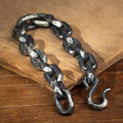 Pulsera gruesa con cadena de eslabones y personalidad dominante para hombres.