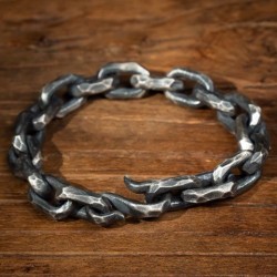 Pulsera gruesa con cadena de eslabones y personalidad dominante para hombres.