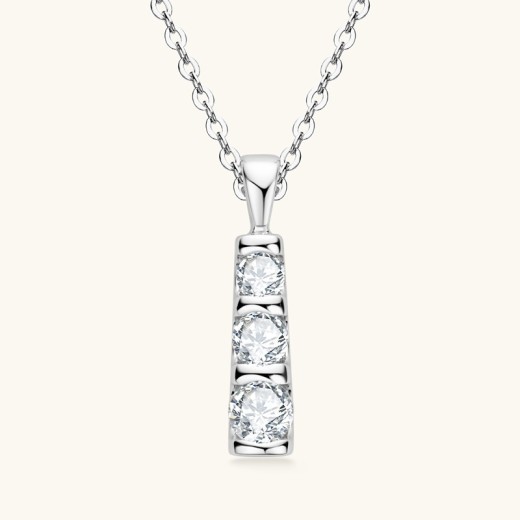 Collar de diamantes de minorías de lujo ligero para mujer, diseño avanzado, plata S925