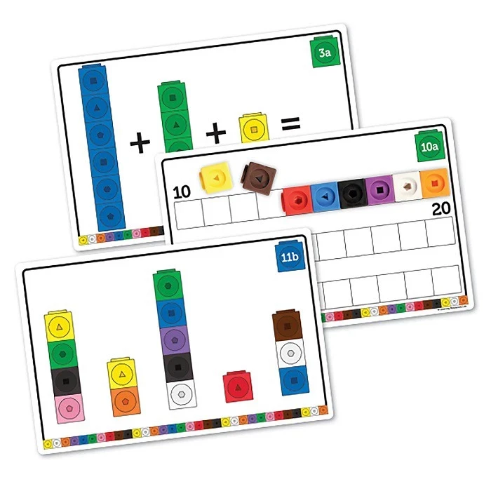 Recursos de aprendizaje MathLink Cubes Juego de actividades de matemáticas tempranas Rompecabezas
