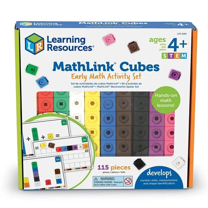 Recursos de aprendizaje MathLink Cubes Juego de actividades de matemáticas tempranas Rompecabezas