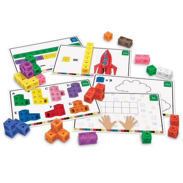Recursos de aprendizaje MathLink Cubes Juego de actividades de matemáticas tempranas Rompecabezas