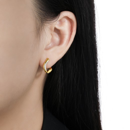 Pendientes de diamantes irregulares para mujer, sencillos