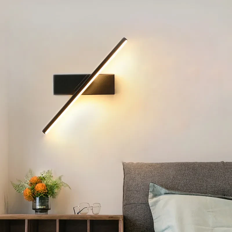 Lámpara de pared giratoria para mesita de noche de dormitorio
