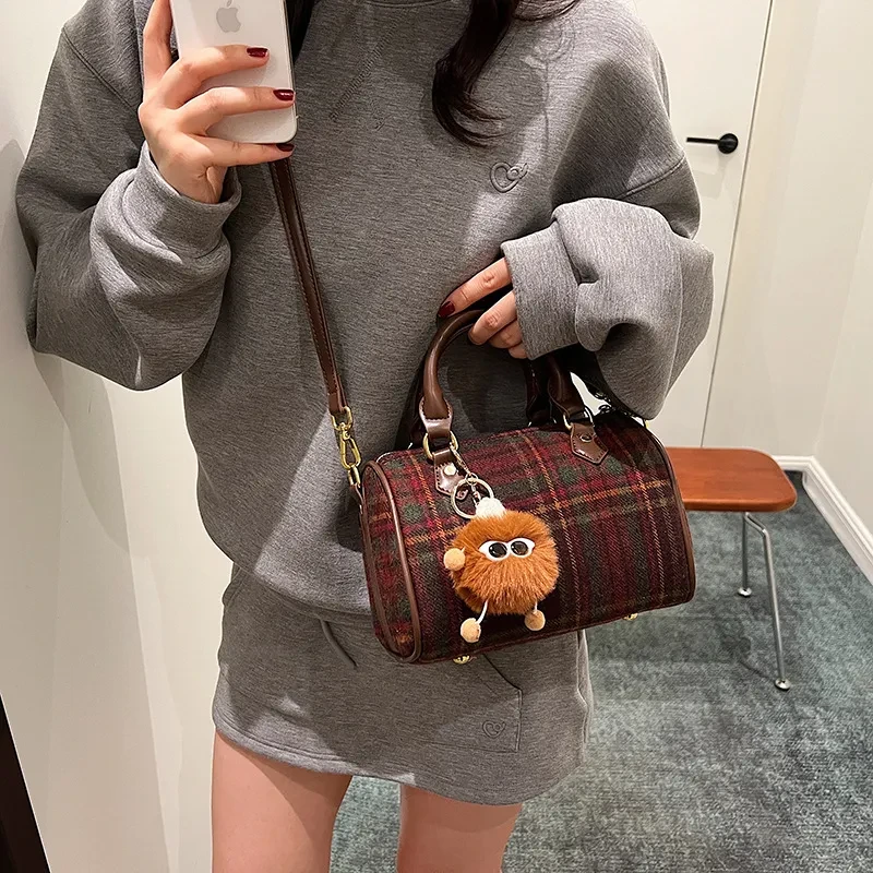 Bolso tipo cubo portátil para mujer, combinable con todo, con textura avanzada de Niche