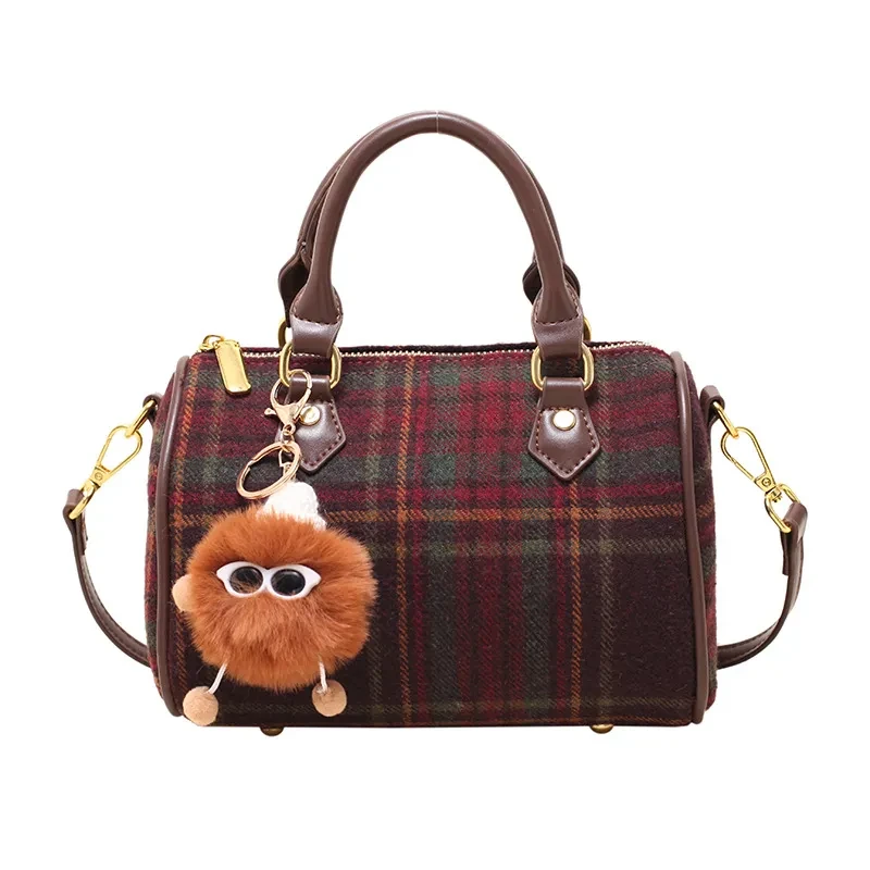 Bolso tipo cubo portátil para mujer, combinable con todo, con textura avanzada de Niche