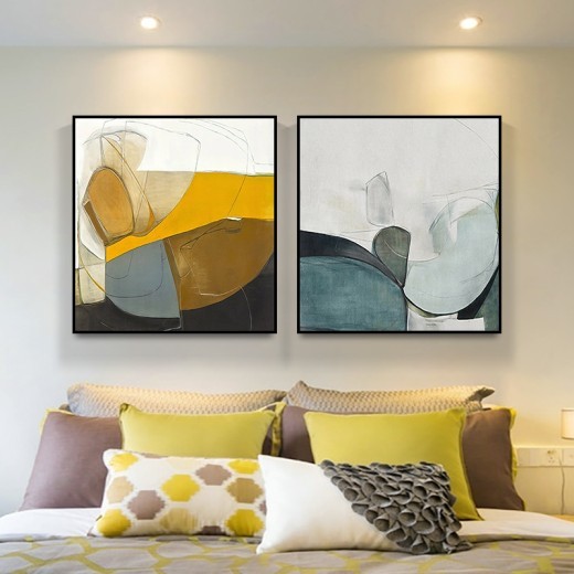 Decoración abstracta del dormitorio