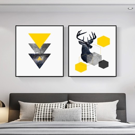 Decoración abstracta del dormitorio