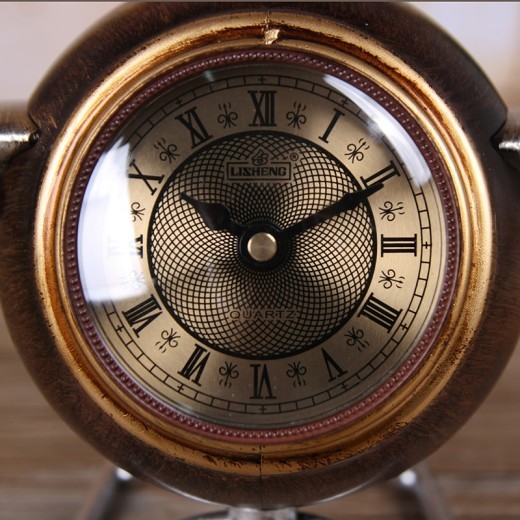 Adorno decorativo de reloj de avión retro para dormitorio