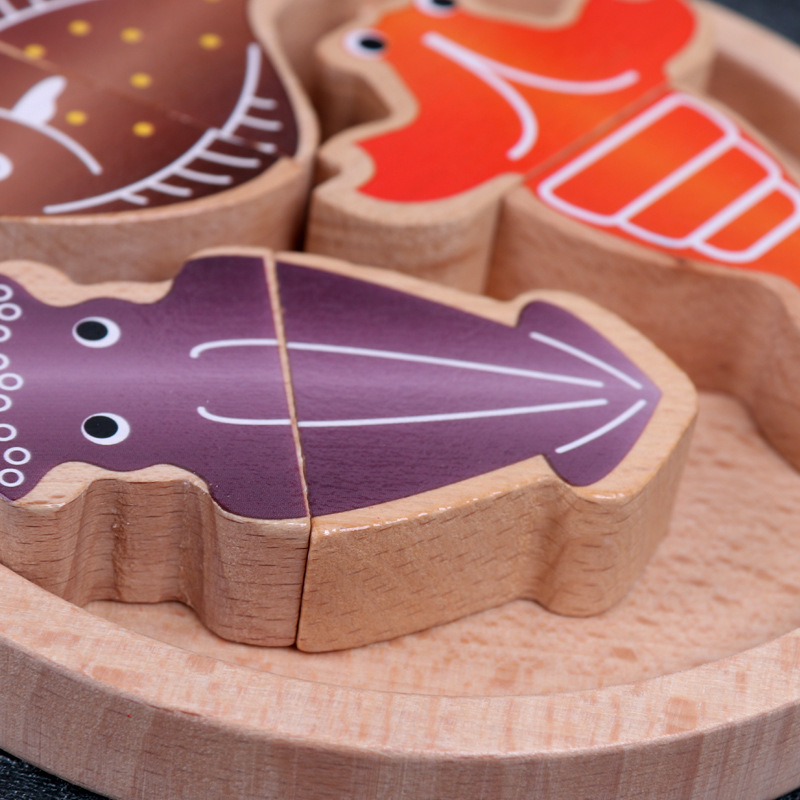 Juego de pesca magnético multifuncional, juguetes educativos de madera para niños.