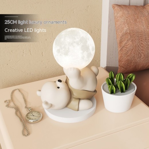Lindo oso decorativo para el hogar, dormitorio, luz de noche