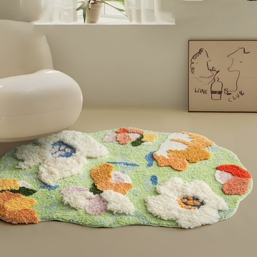Alfombra de noche para dormitorio, decoración de habitación de niña