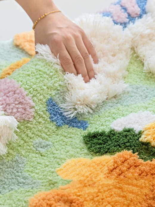 Alfombra de noche para dormitorio, decoración de habitación de niña