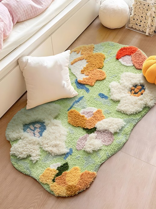 Alfombra de noche para dormitorio, decoración de habitación de niña