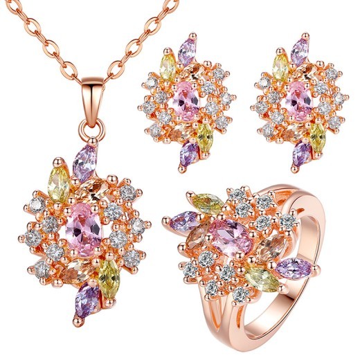 Un conjunto de tres brocas de diamante y joyas de circonita AAA y las populares ventas de novias en Spot Spot
