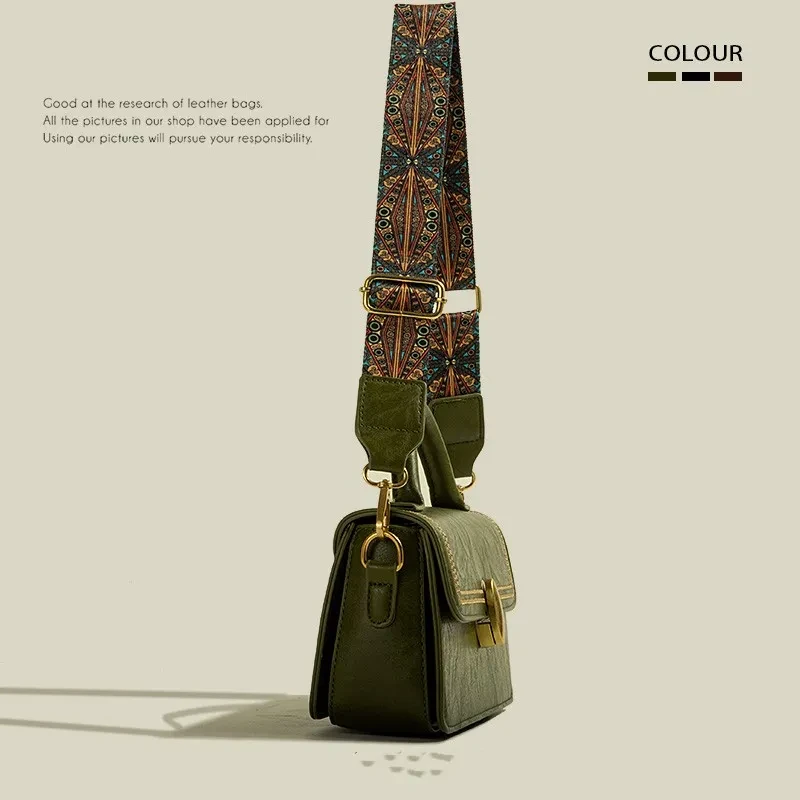 Bolso bandolera retro con textura avanzada para mujer