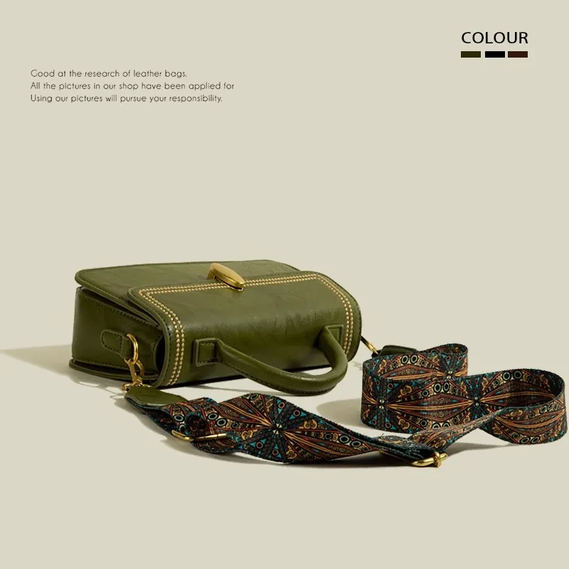 Bolso bandolera retro con textura avanzada para mujer