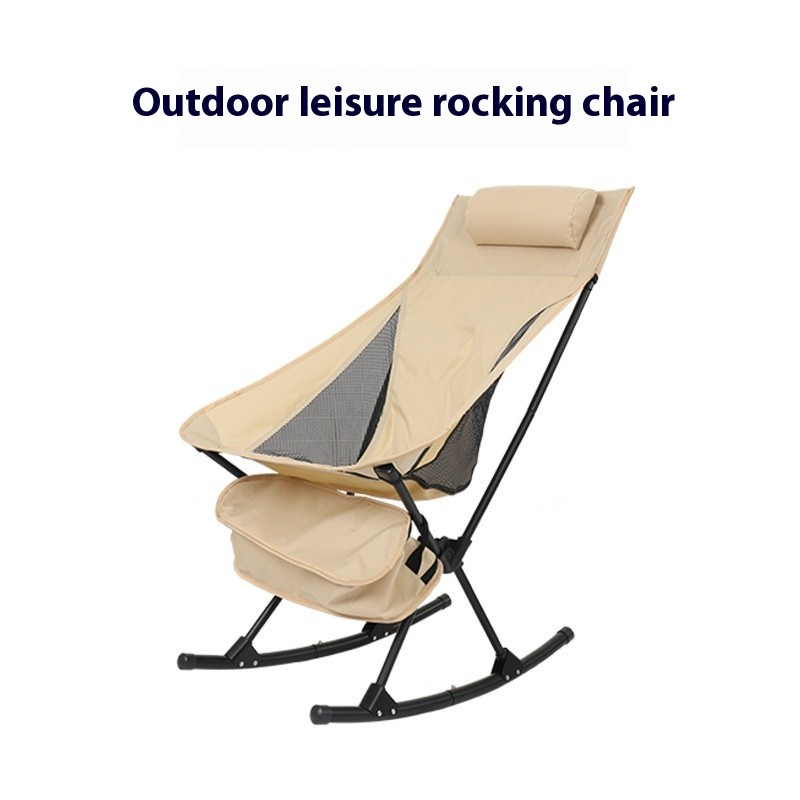 Silla plegable con respaldo alto para exteriores y ocio