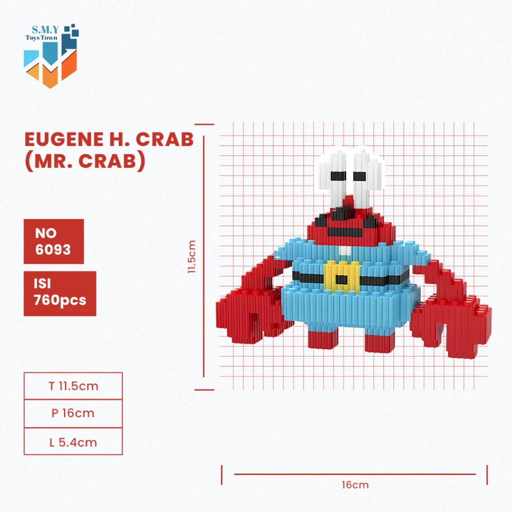 SMY Toystown Nano Blocks Bob Esponja y sus amigos, modelo 3D, bloques de juguete apilables, minibloques de construcción DIY, personaje decorativo