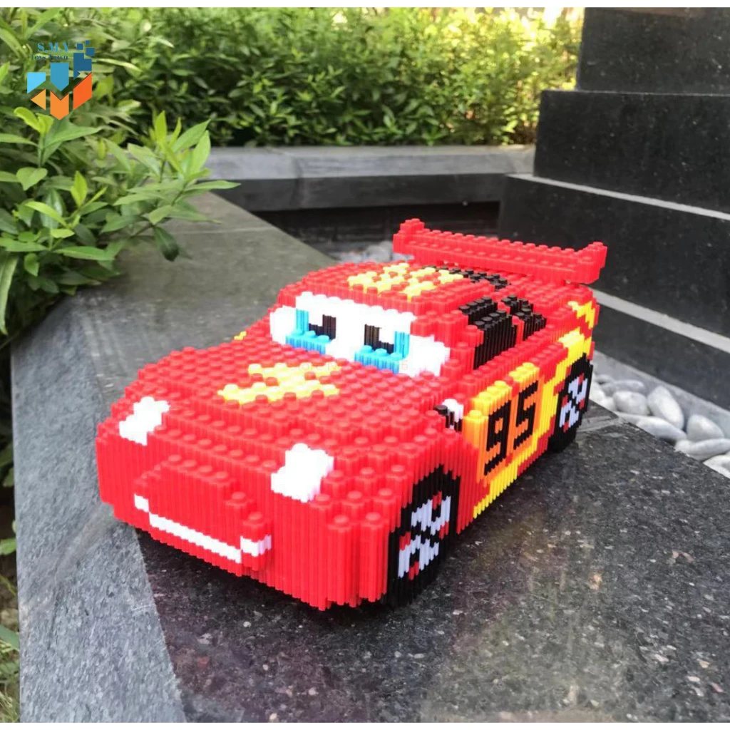 SMY Toystown Nano Block Car Lightning McQueen Bricks Educación Nano Block / Juguetes de bloques 3D