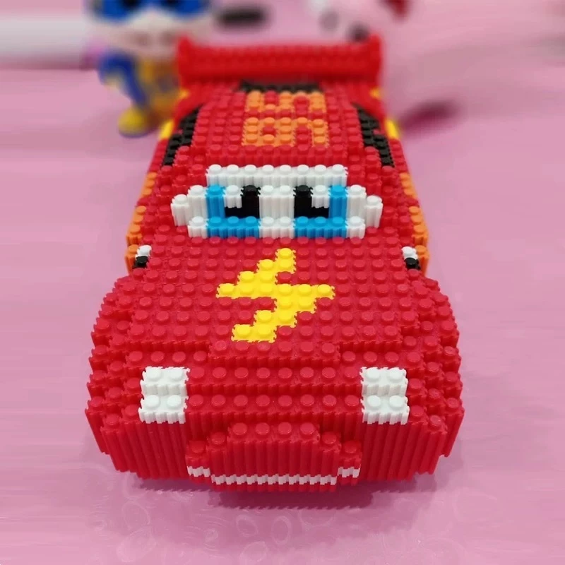 SMY Toystown Nano Block Car Lightning McQueen Bricks Educación Nano Block / Juguetes de bloques 3D