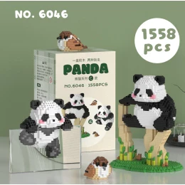 Nano Block Panda Jumbo Toy Beams Set Niños Personaje Panda Divertido Set de Regalo y Exhibición