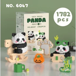 Nano Block Panda Jumbo Toy Beams Set Niños Personaje Panda Divertido Set de Regalo y Exhibición