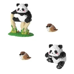 Nano Block Panda Jumbo Toy Beams Set Niños Personaje Panda Divertido Set de Regalo y Exhibición