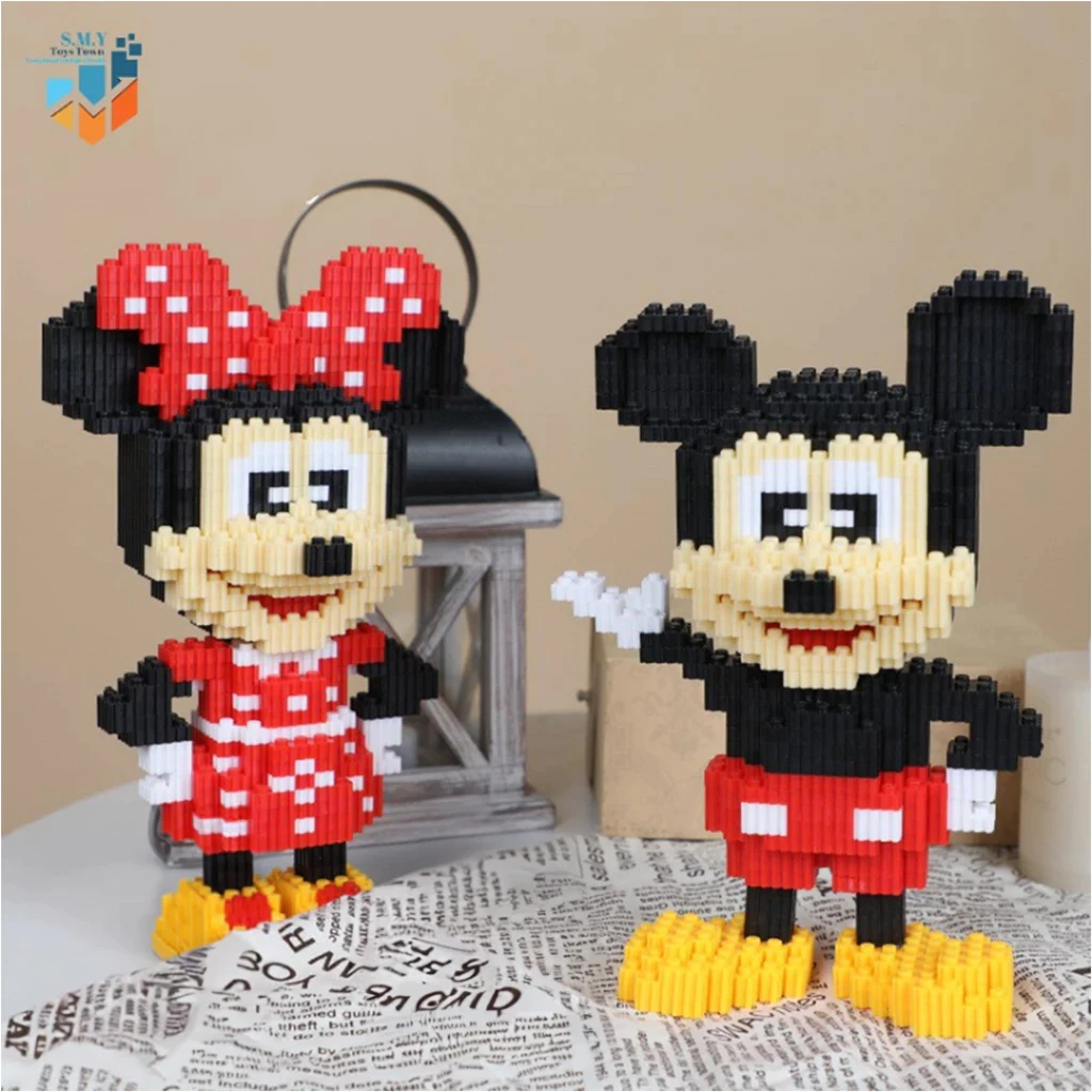 Bloque nano de la serie Toystown de Mickey y Minnie, tamaño mediano - Figuras de anime, bloques nano educativos / Juguetes 3D Flock