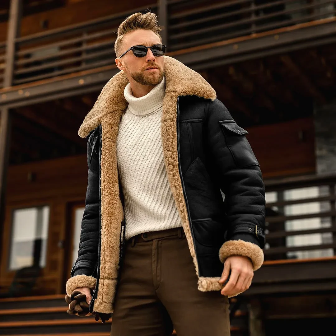 Chaqueta de invierno para hombre, chaqueta militar de forro polar, cálida, con cuello de piel, chaqueta táctica militar.