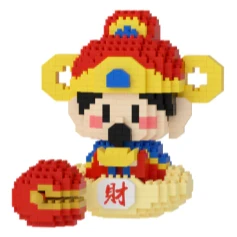 Nano Block Dewa Rezeki Guanyin Budha Smile God Satra Dewa Jodoh Set Regalos y exhibiciones