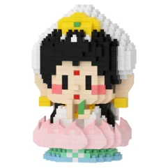 Nano Block Dewa Rezeki Guanyin Budha Smile God Satra Dewa Jodoh Set Regalos y exhibiciones