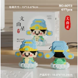 Nano Block Dewa Rezeki Guanyin Budha Smile God Satra Dewa Jodoh Set Regalos y exhibiciones