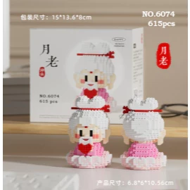 Nano Block Dewa Rezeki Guanyin Budha Smile God Satra Dewa Jodoh Set Regalos y exhibiciones
