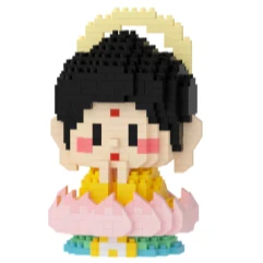 Nano Block Dewa Rezeki Guanyin Budha Smile God Satra Dewa Jodoh Set Regalos y exhibiciones