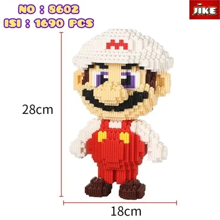 Bloques Jike Nano medianos de la serie Super Mario, modelo 3D, bloques de juguete apilables, bloques de construcción DIY