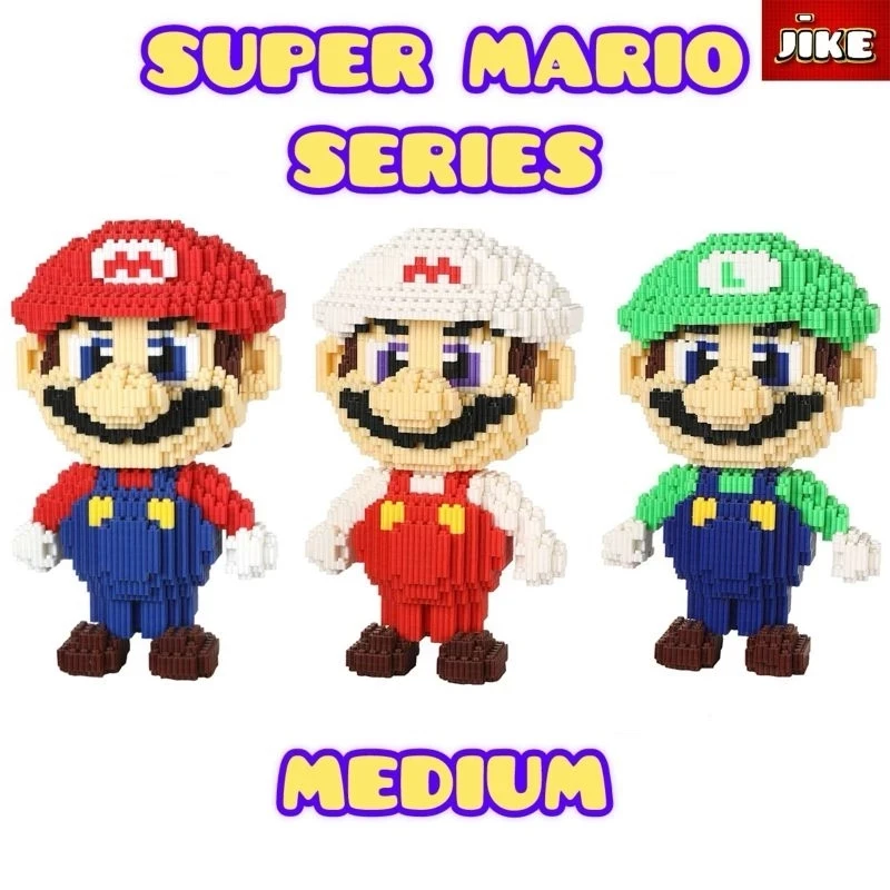 Bloques Jike Nano medianos de la serie Super Mario, modelo 3D, bloques de juguete apilables, bloques de construcción DIY