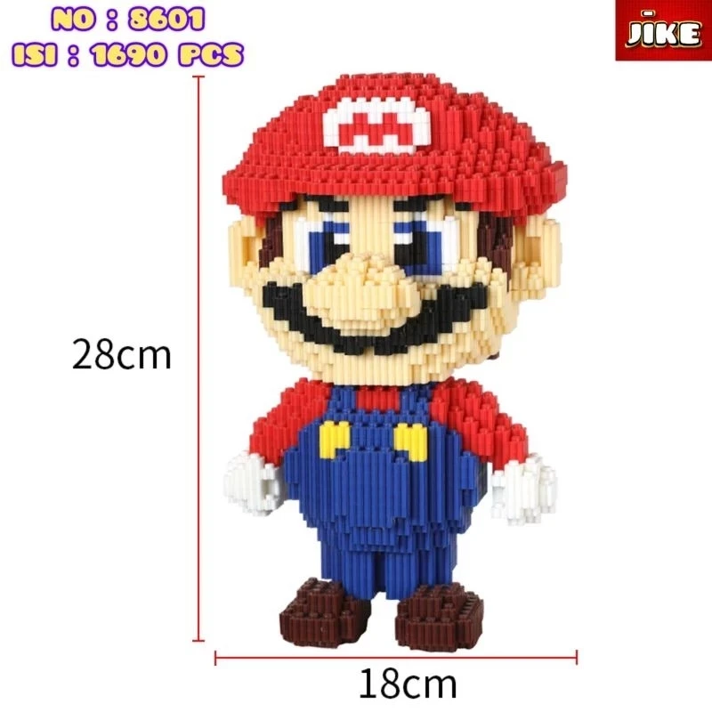 Bloques Jike Nano medianos de la serie Super Mario, modelo 3D, bloques de juguete apilables, bloques de construcción DIY