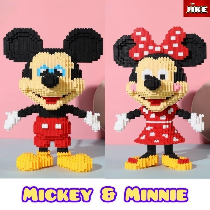 Jike Nano Blocks Serie BIG MICKEY & MINNIE, bloques de juguete apilables de los grandes personajes Mickey y Minnie