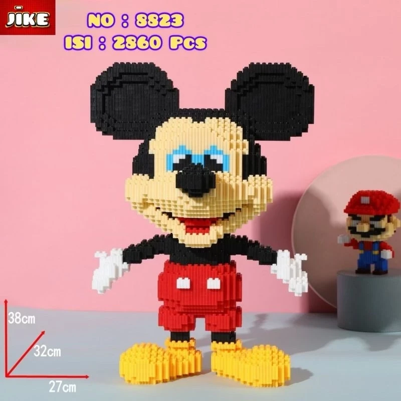 Jike Nano Blocks Serie BIG MICKEY & MINNIE, bloques de juguete apilables de los grandes personajes Mickey y Minnie