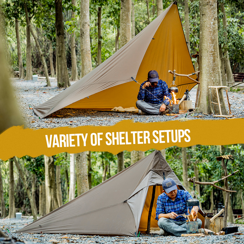 Toldo protector solar impermeable para camping, barbacoa y ocio.