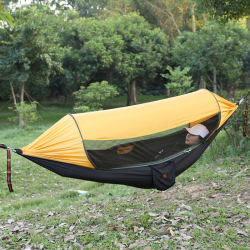 Hamaca de camping con protección solar para exteriores y antimosquitos