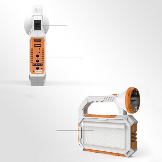 Linterna solar para camping, reflector LED multifuncional