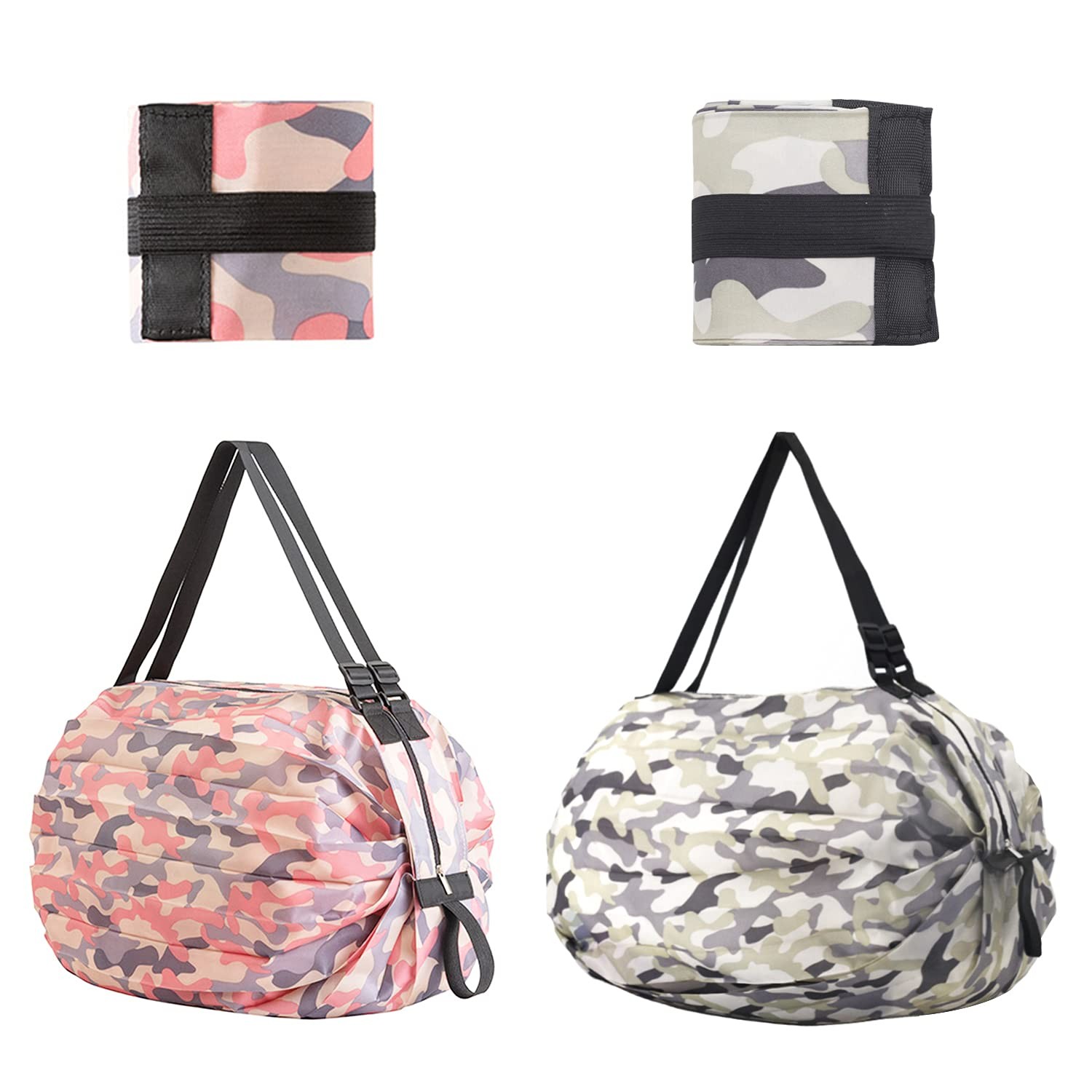 Bolsas de compras de gran capacidad, portátiles, plegables, reutilizables, para el transporte diario, picnic, camping, etc.