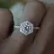 Anillo de joyería de diamantes Mosang artificiales