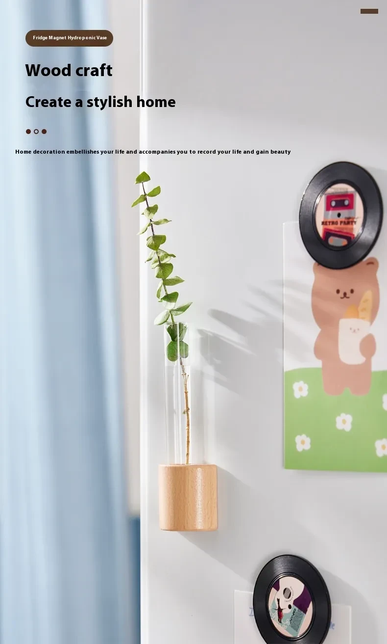 Imanes para refrigerador de color madera, con ventosa magnética, para decoración del hogar.