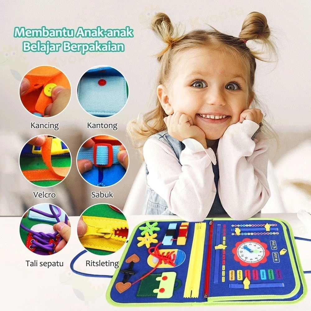 Tablero de actividades Montessori, juguetes educativos para bebés, tablero de aprendizaje cognitivo, juguetes sensoriales para vestirse, juguetes educativos